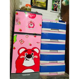 Decal dán tủ lạnh GẤU DÂU LOSTO - THUTHAODECOR