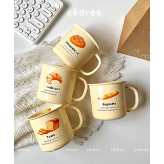Cốc gốm sứ quai hoạ tiết bánh mì đáng yêu kèm hộp quà tặng sinh nhật cốc văn phòng decor Hàn Quốc Cedres