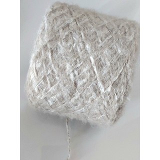Len mohair kiểu màu nâu xám loang 50gr
