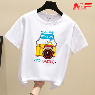 Áo Thun Nữ Tay Ngắn Form Rộng Reason To Smile AT-049 - Trending Xu Hướng - Dễ Phối Trang Phục - NLF Unisex Fashion