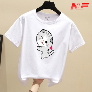 Áo Thun Nữ Tay Ngắn Form Rộng Mèo Teen AT-067 - Trending Xu Hướng - Phù Hợp Mọi Vóc Dáng - NLF Unisex Fashion