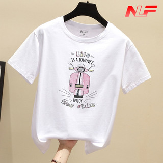 Áo Thun Nữ Tay Ngắn Form Rộng Xe Máy AT-092 - Thời Trang Cơ Bản - Trending Xu Hướng - NLF Unisex Fashion