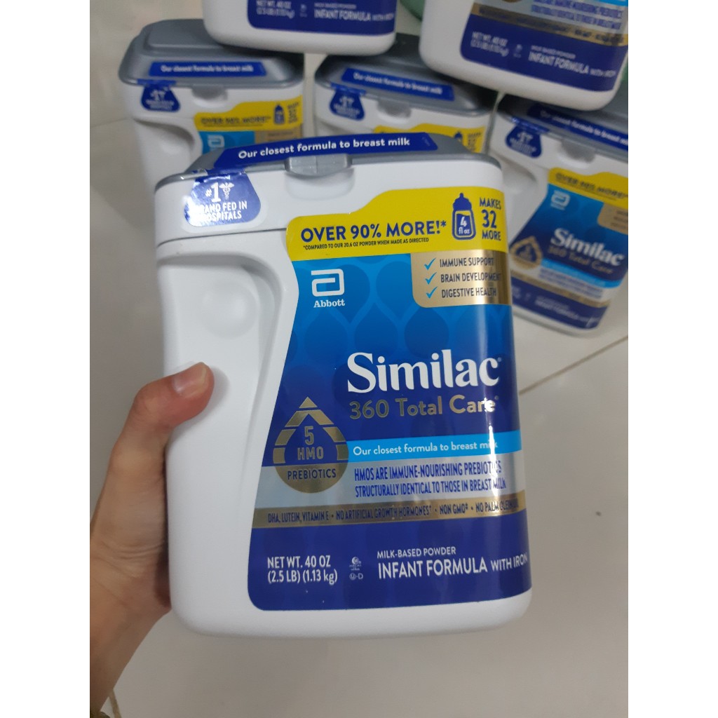 Sữa Similac 360 Total care lon nhựa size 1.13kg 0-12 tháng DATE 2026