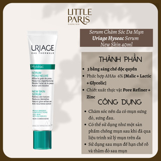 Tinh chất chăm sóc da mụn uriage hyseac new skin serum 40ml