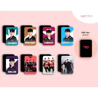 Set 8 card ảnh bo góc đội tuyển skt t1