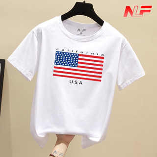 Áo Thun Nữ Tay Ngắn Form Rộng Lá Cờ AT-068 - Trending Xu Hướng - Phù Hợp Mọi Vóc Dáng - NLF Unisex Fashion