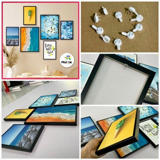 TRANH TREO TƯỜNG Inphattin CÓ KHUNG bộ 6 bức nhẹ bền đẹp, có tặng đinh 3 chân không khoan tường