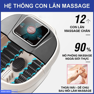 Bồn Ngâm Chân Có Con Lăn Massage , Chậu Ngâm Chân Massage Trị Liệu 500W Sục Khí Tự Động, Tự Làm Ấm
