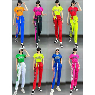 Bộ Đồ Tập Zumba Quần Dài, Áo Croptop Siêu Xinh