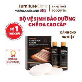 Bộ vệ sinh ghế da hãng FurnitureClinic của Anh làm sạch an toàn cho da cao cấp Leather Care Kit 250ml