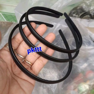 Combo 2 cái Bờm cài tóc đũa đen nhám bản nhỏ (bản 8mm)