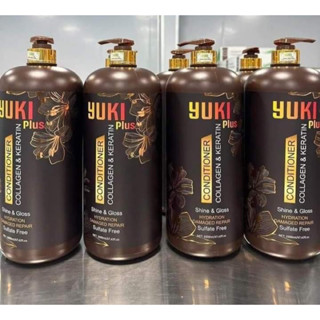 Cặp Dầu Gội Xả  Keratin YUKI -PLUS 2000ML và 800ml | Giảm Rụng Tóc, hỗ trợ Mọc Tóc, Phục Hồi Tóc Hư Tổn, Mềm mư