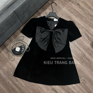 áo váy xuông nơ lụa b24