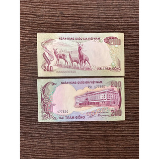 200 đ con nai lưu hành năm 1972 sưu tầm, kỉ niệm