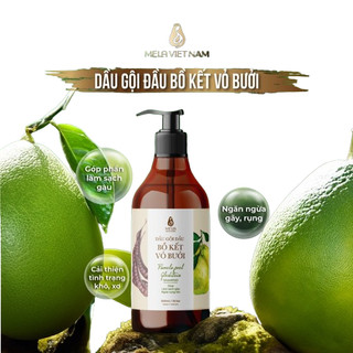 Dầu Gội Bồ Kết Vỏ Bưởi MELA Thiên Nhiên Sạch Gàu Giảm Gãy Tóc, Giúp Tóc Chắc Khoẻ  Và Mềm Mượt  300ml