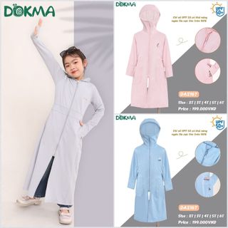 Áo chống nắng dáng dài ngăn tia UV cho bé trai/ bé gái Dokma