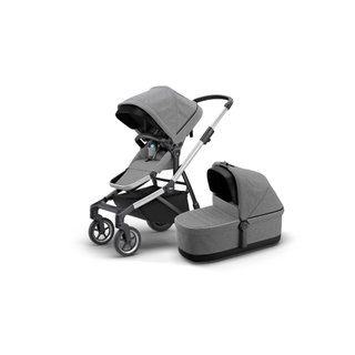 Xe Đẩy Cho Bé Thule Sleek + Thule Sleek Bassinet-Grey Melange Gấp Gọn Đảo Chiều