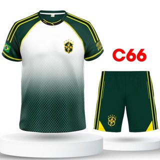 C66 - Bộ Quần Áo Bóng Đá Thể Thao cao cấp logo thêu  -  Long Thanh