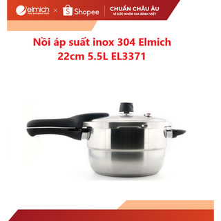 [Mã ELBSJBP03 giảm 12% đơn 500K] Nồi áp suất inox 304 Elmich 22cm 5,5L EL3371