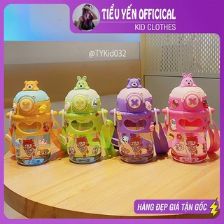  Bình nước trẻ em Bình nước cho bé 4 màu hoạt hình dễ thương 600ml P032 | Tiểu Yến KID 