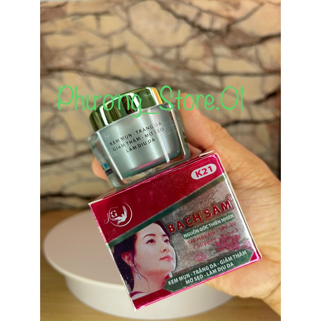 Kem BẠCH SÂM mụn thâm trắng da nờ sẹo K21, 22G