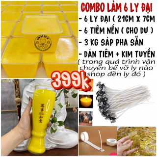 Combo làm 6 ly đại 21cm ( Kèm văn khấn cúng dường )