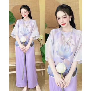 Bộ lam đi chùa trúc my 40-60kg, đồ lam vải tơ ánh tay lở, quần latin, hàng may kỹ