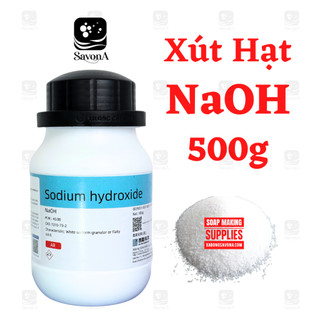 Xút tinh khiết dạng hạt naoh xilong làm xà phòng, mỹ phẩm, thí nghiệm, natri hydroxide, sodium hydroxit - savona