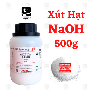 Xút hạt tinh khiết naoh koh jhd sơn đầu làm xà phòng 500g savona - jhd sodium hydroxide for making soap xút thí nghiệm