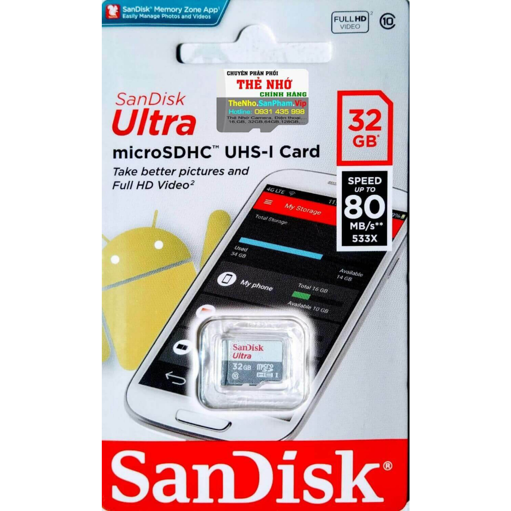 thẻ nhớ sandisk 32GB
