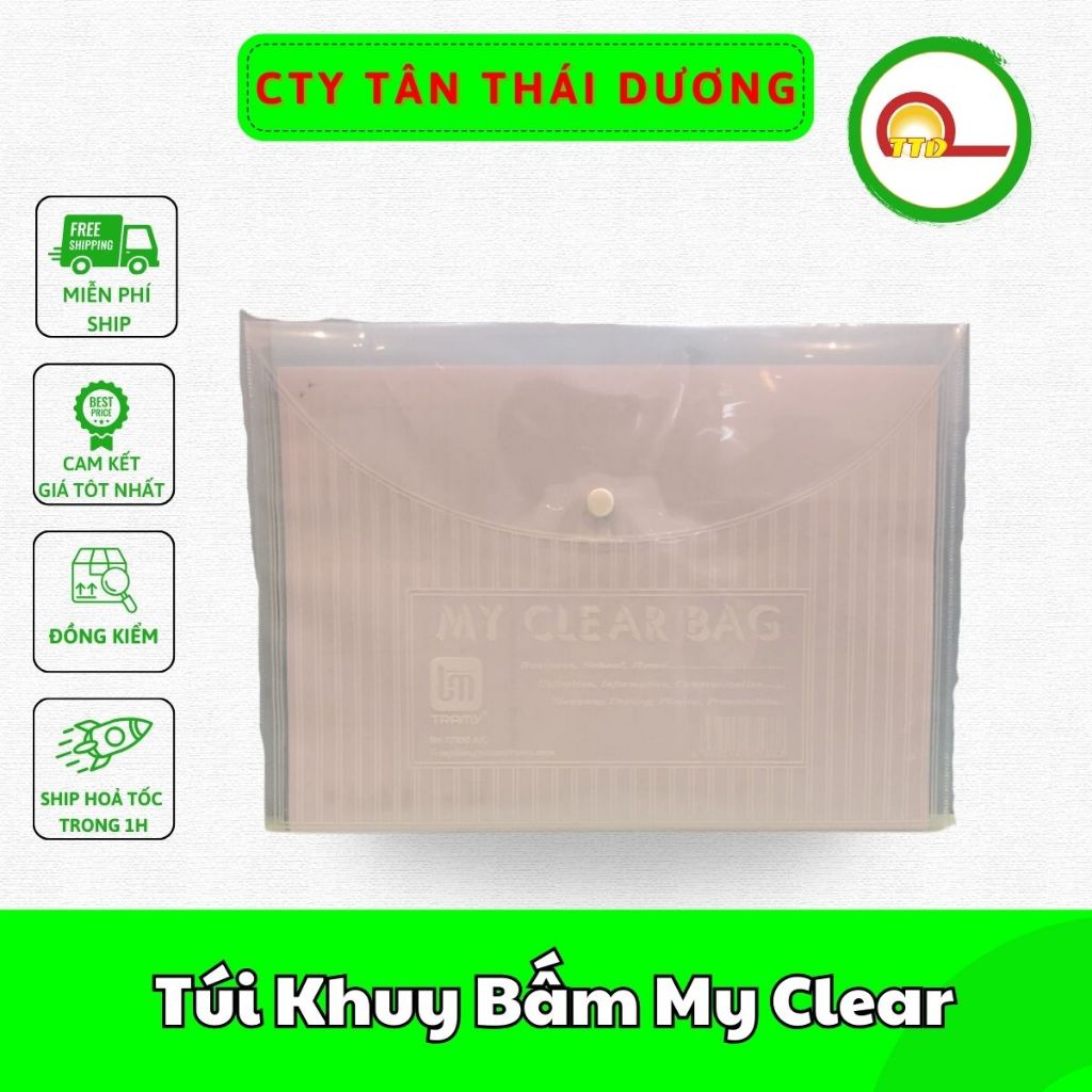 Túi Khuy Bấm My Clear , Túi Đựng Tài Liệu Trong - Thai Duong VN