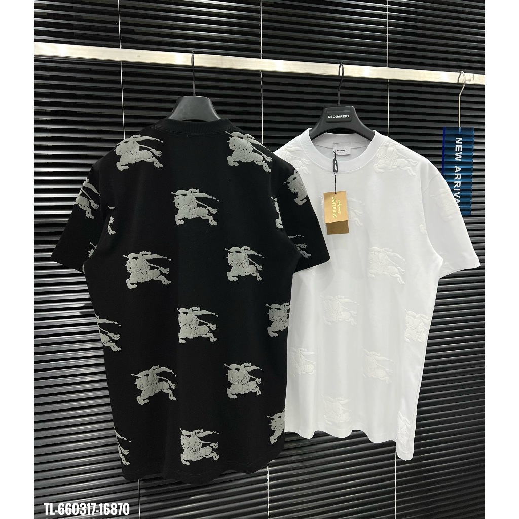🔥Hot🔥Áo thun Burberry logo nổi thiết kế hot trend Nam nữ New 2023