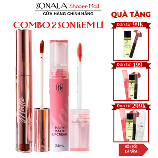 Son thỏi kem lì lâu trôi Hapy Minigarden 3.5ml kháng nước giữ màu 24h lên màu đẹp