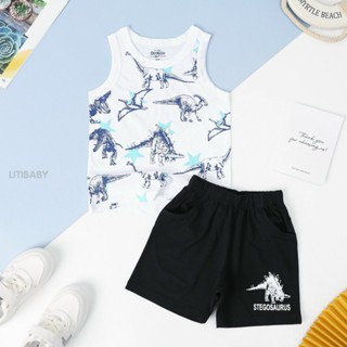  Đồ Bộ Bé Trai Bộ Ba Lỗ Bé Trai Vải Cotton Mềm Mát Thấm Hút Mồ Hôi 