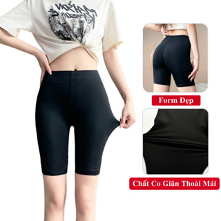 Quần Legging Ngắn Nữ Madela Dáng Lửng Cạp Cao Co Giãn 4 Chiều Thoải Mái. Legging Đùi Nữ Nâng Mông Ôm Body