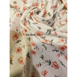 Vải lụa hoa nhí may áo dài ,maxi