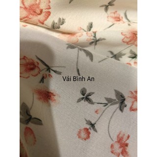 Vải lụa hoa nhí may áo dài ,maxi