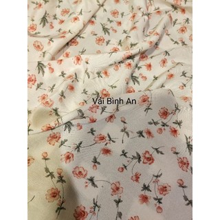 Vải lụa hoa nhí may áo dài ,maxi