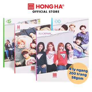 Vở 4 ly ngang 200 trang Hồng Hà South Star Kpop - 0753 dành cho học sinh miền Trung - Nam