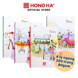 10 quyển Vở 4 ly ngang 200 trang Hồng Hà South Star Bistro - 0740 | Vở học sinh miền Trung - Nam