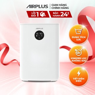 Máy hút ẩm lọc không khí nhập khẩu airplus ap01-908ea dung tích 2,5l - màn hình hiển thị độ ẩm