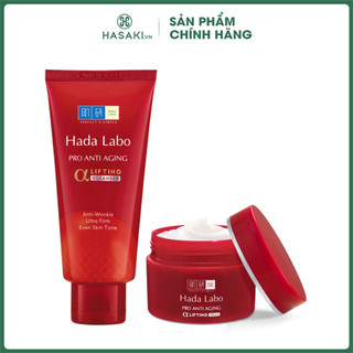 Combo Hada Labo Sữa Rửa Mặt Ngăn Ngừa Lão Hóa 80g + Kem Dưỡng Ngăn Ngừa Lão Hóa Da 50g