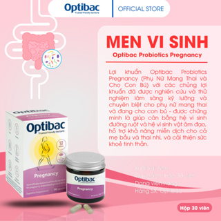 Men vi sinh cho mẹ bầu và sau sinh Optibac Pregnancy giúp cân bằng hệ vi