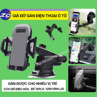 Giá đỡ kẹp điện thoại ô tô xoay 360 độ gắn taplo xe hơi kẹp cửa gió điều hòa và gắn kính lái phù hợp tất cả các dòng đt