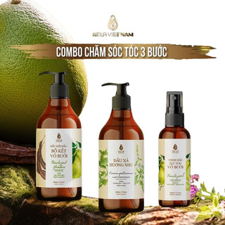 Bộ sản phẩm chăm sóc tóc toàn diện mela, nuôi dưỡng tóc chắc khoẻ ngăn gãy khô tóc , giúp tóc mềm mượt