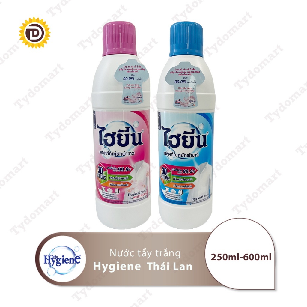 Nước Tẩy Quần Áo Trắng Hygiene Thái Lan Lấy Lại Màu Vải Trắng Tinh