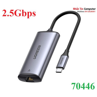 Cáp chuyển usb type-c to lan 2.5gbps ugreen 70446 cao cấp