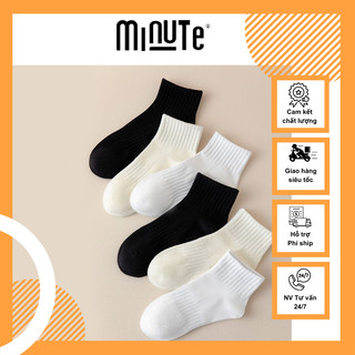  Tất nam nữ CỔ NGẮN dệt kim co giãn 4 chiều thoáng khí, Tất vớ phong cách Hàn Quốc