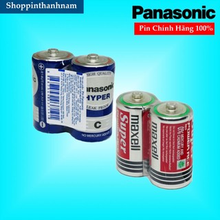 Pin Trung Panasonic / Maxell / GP / Fujitsu R14P Vỉ 2 Viên Chính Hãng