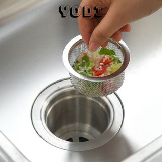Giỏ Lọc Rác Bồn Rửa Chén Chất Liệu Inox Lưới Lọc Lỗ Nhỏ Có Quai Xách Dễ Dàng Lọc Rác Nhỏ, Size Vừa Với Các Loại Bồn